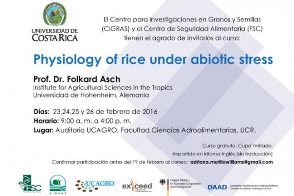 Curso Physiology of rice under abiotic stress